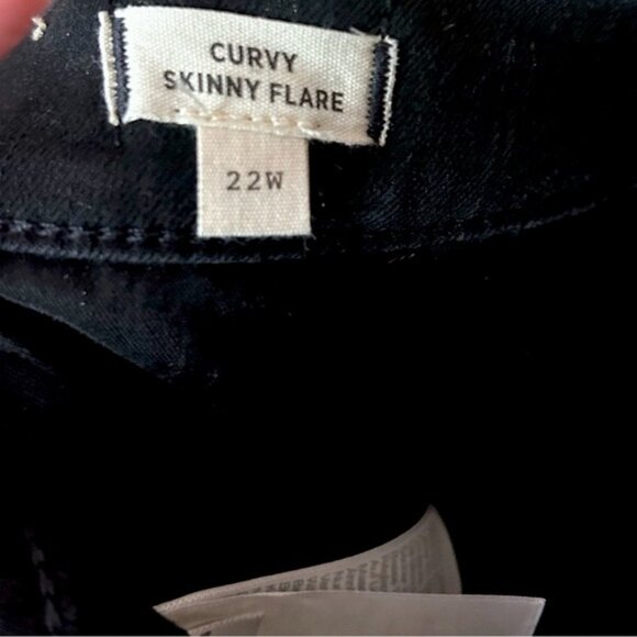 Madewell Black Curvy Skinny Flare Jeans Size 22W Plus Size NWOT - Picture 4 of 5